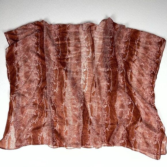 Sonoma Brown Animal Print Open Front Kimono Cover-Up One Size NWT - Picture 7 of 8